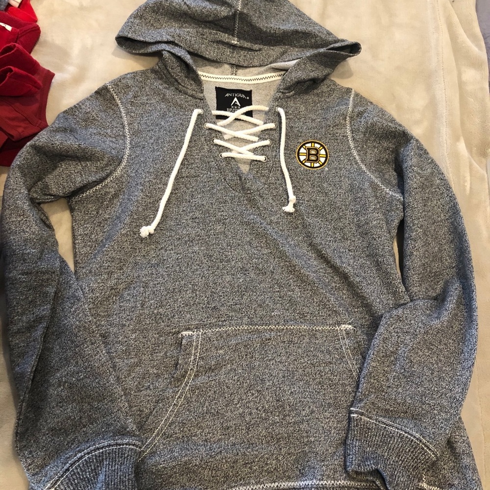 Bruins Gray Fitted Hoodie